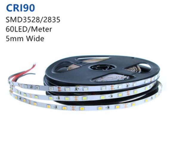 (image for) High CRI 90 LED Light strip, 12V SMD3528-300 60 LEDs 300LM Per Meter 5mm LED Tape
